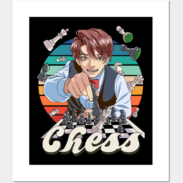 Funny Chess Player Grand Master Wall Art by Noseking